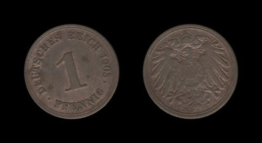 Njemačka Germany 1 Pfennig 1905 D – Wilhelm II