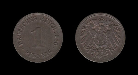 Njemačka Germany 1 Pfennig 1910 F – Wilhelm II