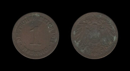 Njemačka Germany 1 Pfennig 1911 F – Wilhelm II