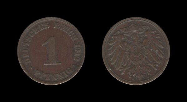 Njemačka Germany 1 Pfennig 1912 A – Wilhelm II