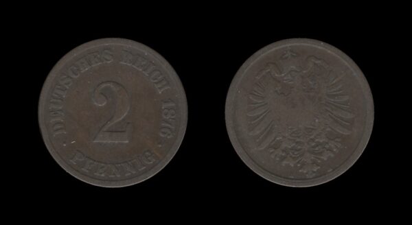 Njemačka Germany 1 Pfennig 1876 A – Wilhelm I