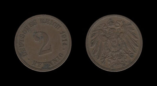 Njemačka Germany 1 Pfennig 1914 G – Wilhelm II