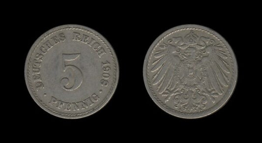 Njemačka Germany 5 Pfennig 1908 A – Wilhelm II