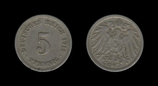 Njemačka Germany 5 Pfennig 1911 F – Wilhelm II