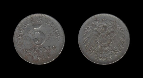 Njemačka Germany 5 Pfennig 1919 D – Wilhelm II