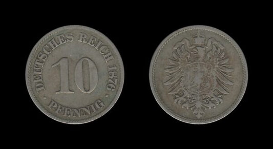 Njemačka Germany 10 Pfennig 1876 C – Wilhelm I