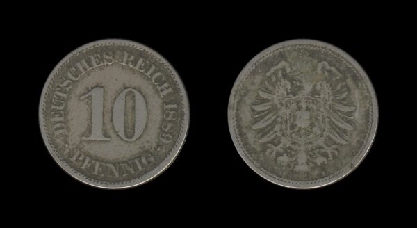 Njemačka Germany 10 Pfennig 1889 A – Wilhelm I