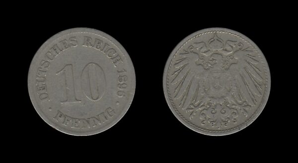 Njemačka Germany 10 Pfennig 1896 D – Wilhelm II