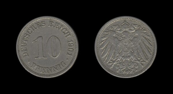 Njemačka Germany 10 Pfennig 1901 A – Wilhelm II