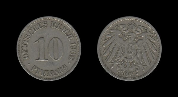 Njemačka Germany 10 Pfennig 1908 A – Wilhelm II