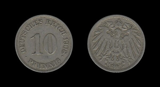 Njemačka Germany 10 Pfennig 1908 A – Wilhelm II