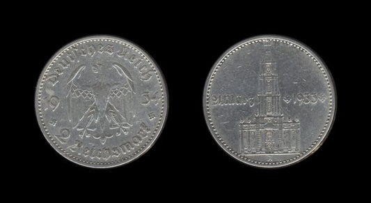 Njemačka Germany 3. Reich 2 Reichsmark 1934 A – Potsdam Garrison Church