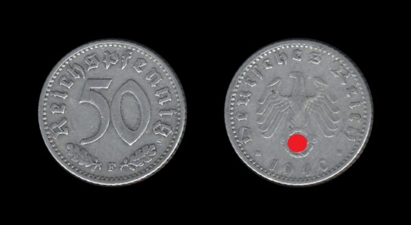 Njemačka Germany 3. Reich 50 Reichspfennig 1940 F