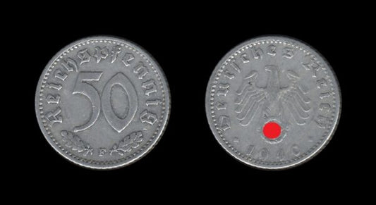 Njemačka Germany 3. Reich 50 Reichspfennig 1940 F