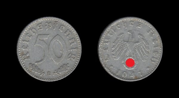 Njemačka Germany 3. Reich 50 Reichspfennig 1941 B