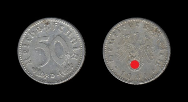 Njemačka Germany 3. Reich 50 Reichspfennig 1941 D