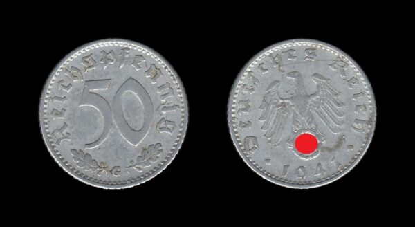 Njemačka Germany 3. Reich 50 Reichspfennig 1941 G