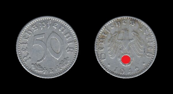 Njemačka Germany 3. Reich 50 Reichspfennig 1942 E