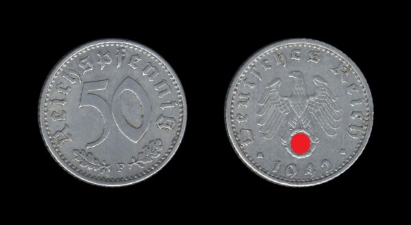 Njemačka Germany 3. Reich 50 Reichspfennig 1942 F