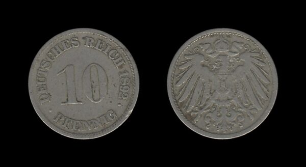 Njemačka Germany 10 Pfennig 1892 D – Wilhelm II