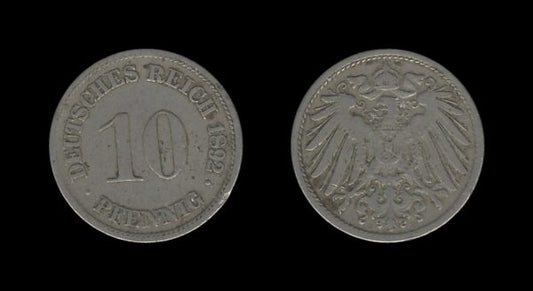 Njemačka Germany 10 Pfennig 1892 D – Wilhelm II