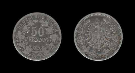 Njemačka Germany 50 Pfennig 1877 B – Wilhelm I