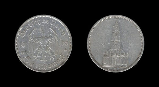 Njemačka Germany 3. Reich 5 Reichsmark 1935 A – Potsdam Garrison Church