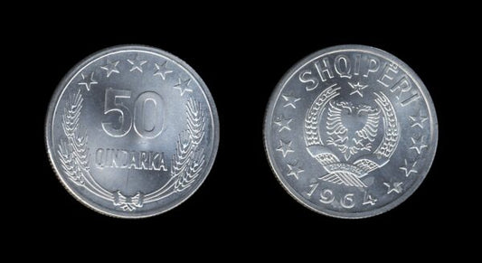 Albania Albanija 50 Qindarka 1964 UNC