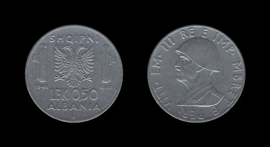 Albania Albanija 0.50 Lek 1941 – Vittorio Emanuele III