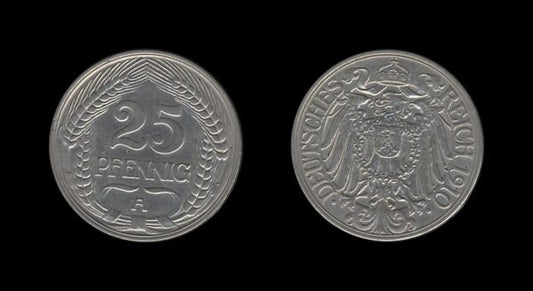 Njemačka Germany 25 Pfennig 1910 A – Wilhelm II