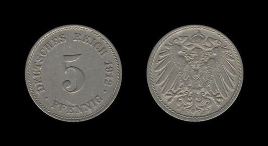 Njemačka Germany 5 Pfennig 1912 J – Wilhelm II