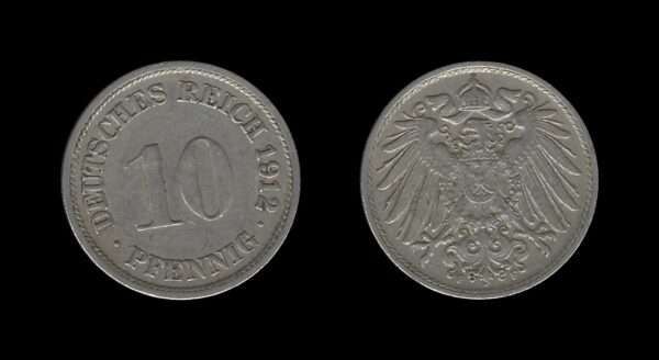 Njemačka Germany 10 Pfennig 1912 F – Wilhelm II