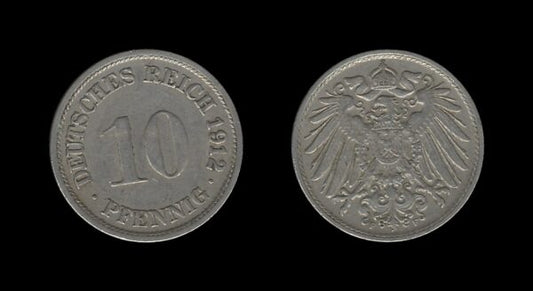 Njemačka Germany 10 Pfennig 1912 F – Wilhelm II