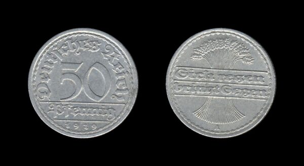 Njemačka Gemrany Weimar Republic 50 Pfennig 1919 A