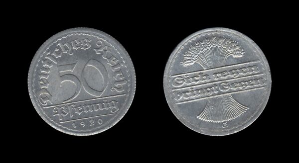 Njemačka Gemrany Weimar Republic 50 Pfennig 1920 E