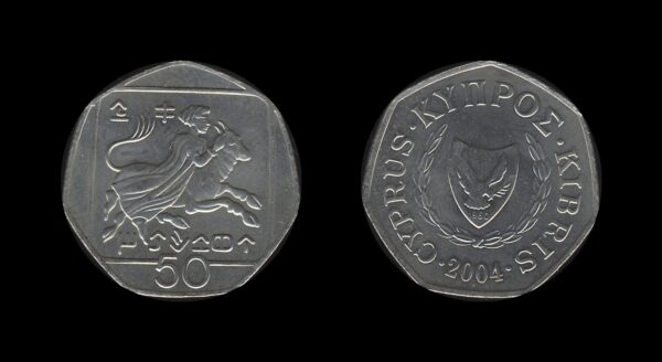 Cyprus Cipar 50 Cents 2004