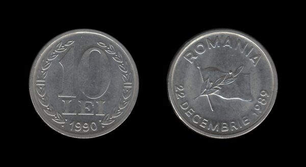 Romania Rumunjska 10 Lei 1990 – Revolution Anniversary