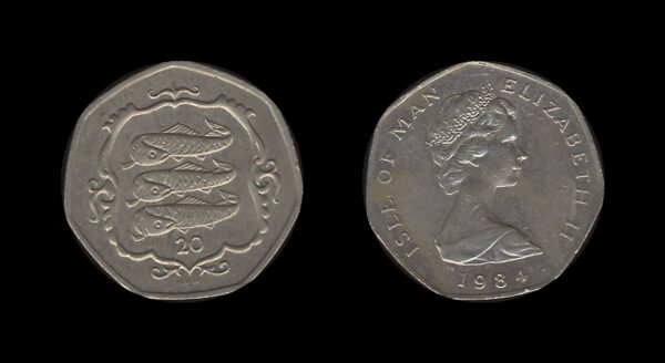 Isle of Man 20 Pence 1984 – Quincentenary of the College of Arms – Queen Elizabeth II