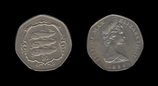 Isle of Man 20 Pence 1984 – Quincentenary of the College of Arms – Queen Elizabeth II