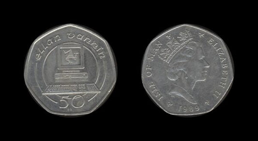 Isle of Man 50 Pence 1989 – Queen Elizabeth II