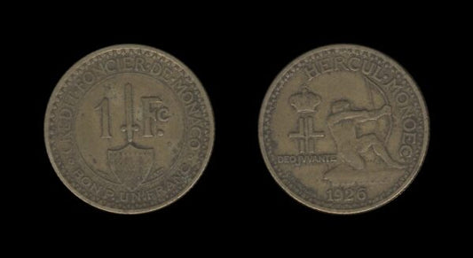 Monaco Monako 1 Franc 1926 – Louis II