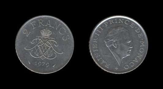 Monaco Monako 2 Francs 1979 – Rainier III