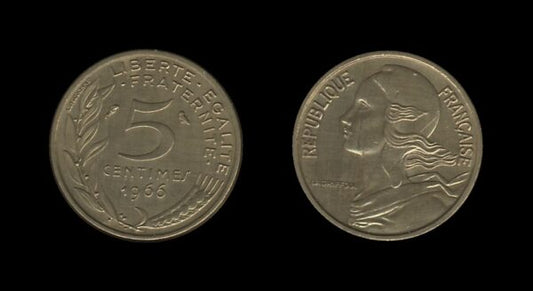 France Francuska 5 Centimes 1966