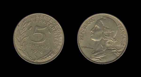 France Francuska 5 Centimes 1974