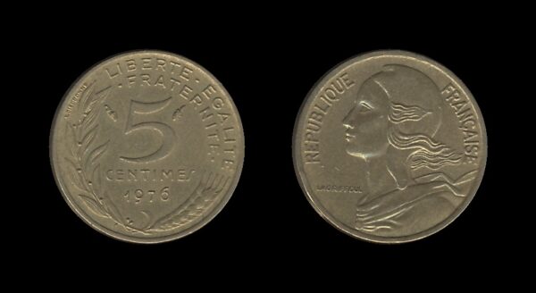 France Francuska 5 Centimes 1976