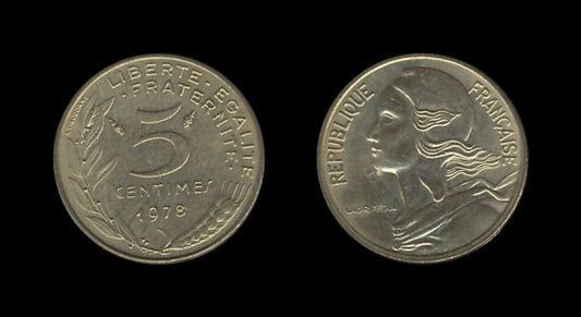 France Francuska 5 Centimes 1978