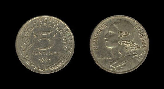 France Francuska 5 Centimes 1981