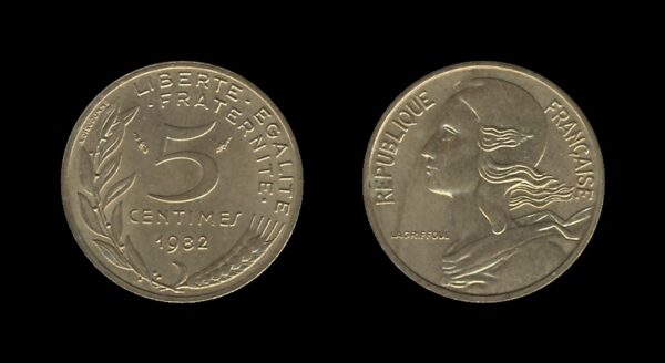 France Francuska 5 Centimes 1982