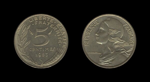 France Francuska 5 Centimes 1983