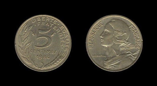 France Francuska 5 Centimes 1984